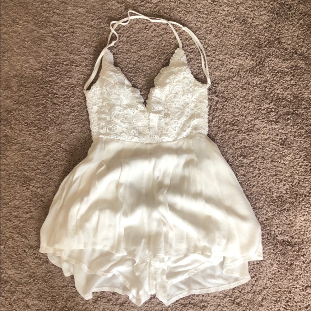 Lulus star spangled white romper